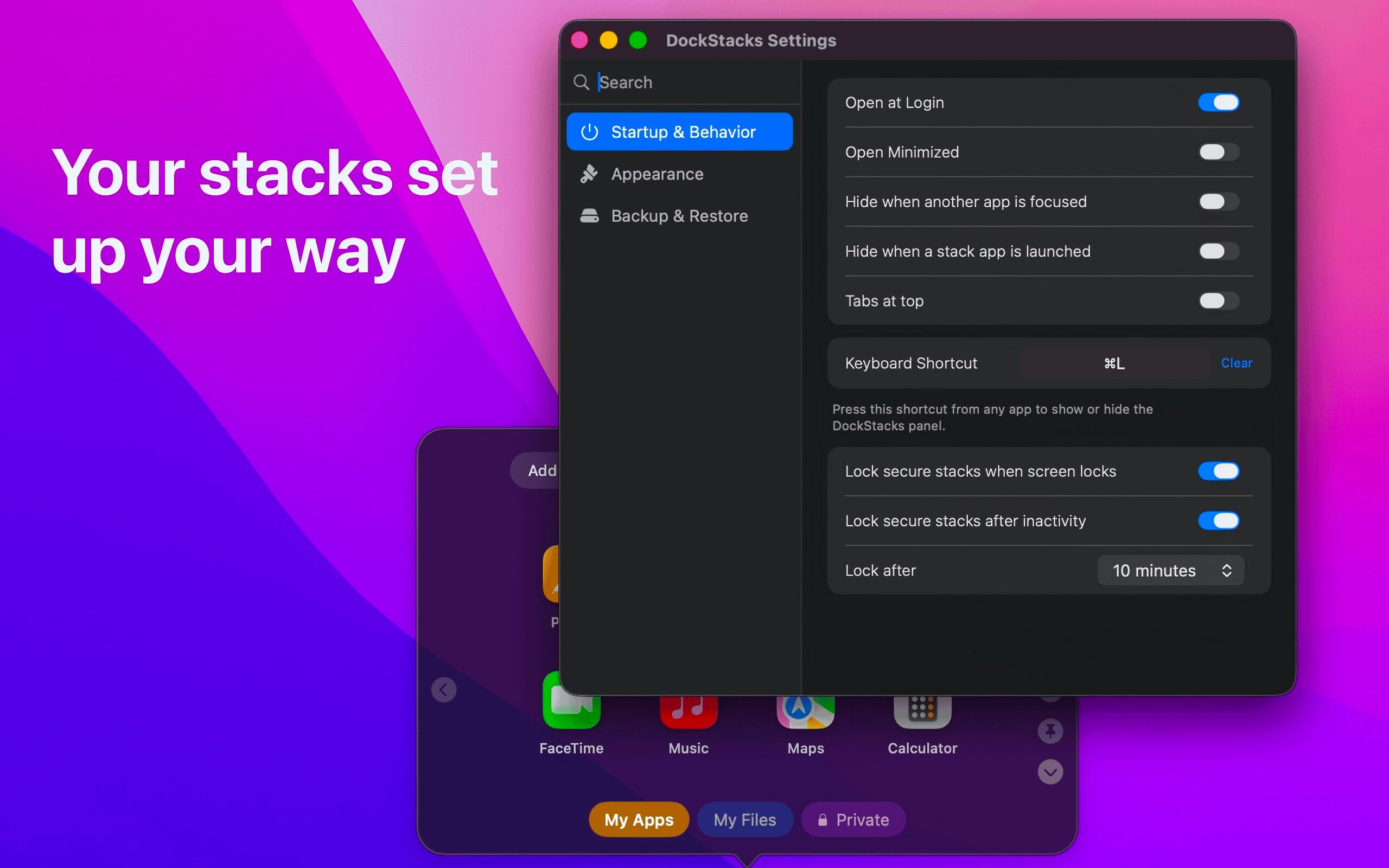 Support Image: Your stacks set up your way